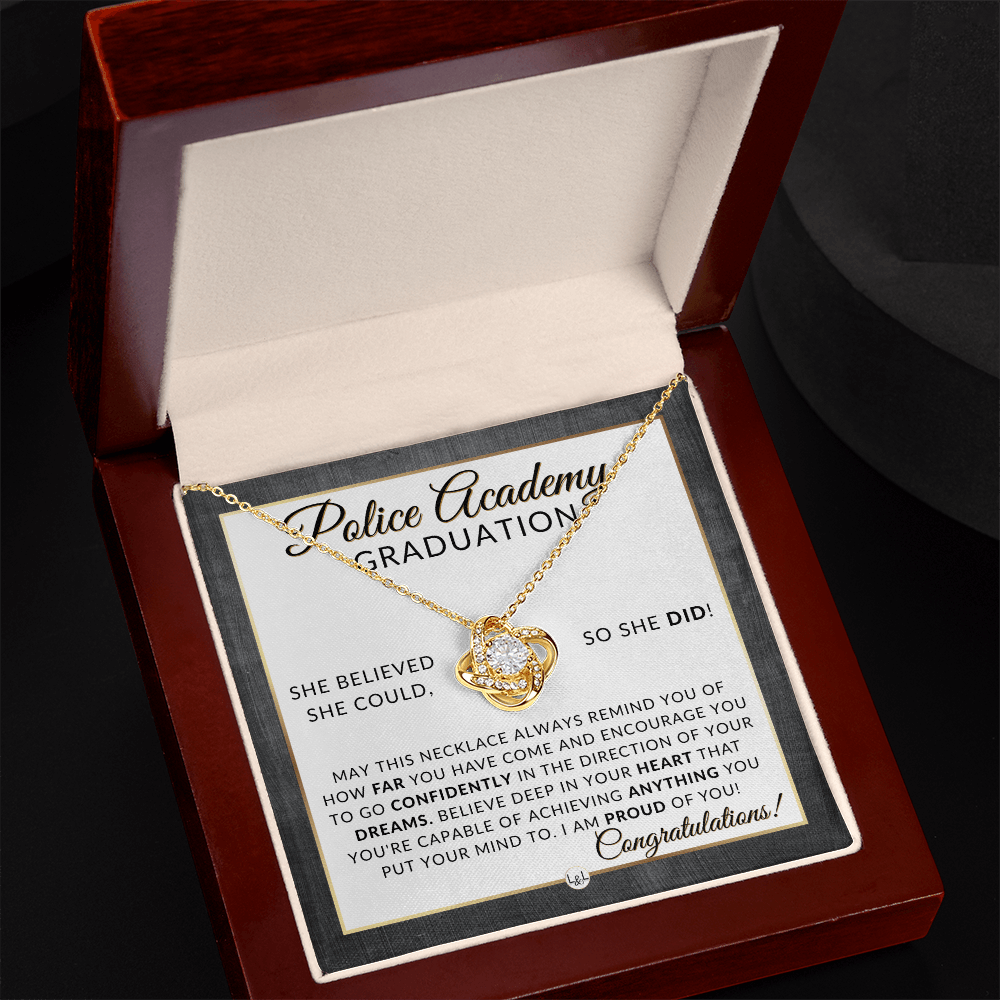 A - Police Academy Graduation Gifts From Her, New Female Police Officer, Law Enforcement Officer Gifts, - Meaningful Milestone Necklace - 2025 Graduation Gift For Her - Liliana and Liam