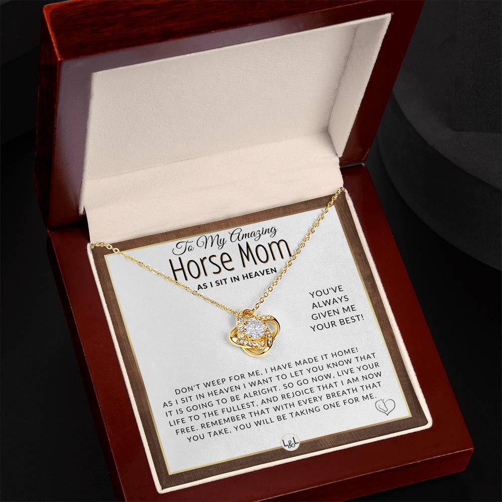 I Have Made It Home - For Mourning Horse Mom - Horse Memorial Gift, Horse Loss Keepsake, Horse in Heaven - Condolence And Comfort Sympathy Gift - Grieving Horse Mom Keepsake Necklace