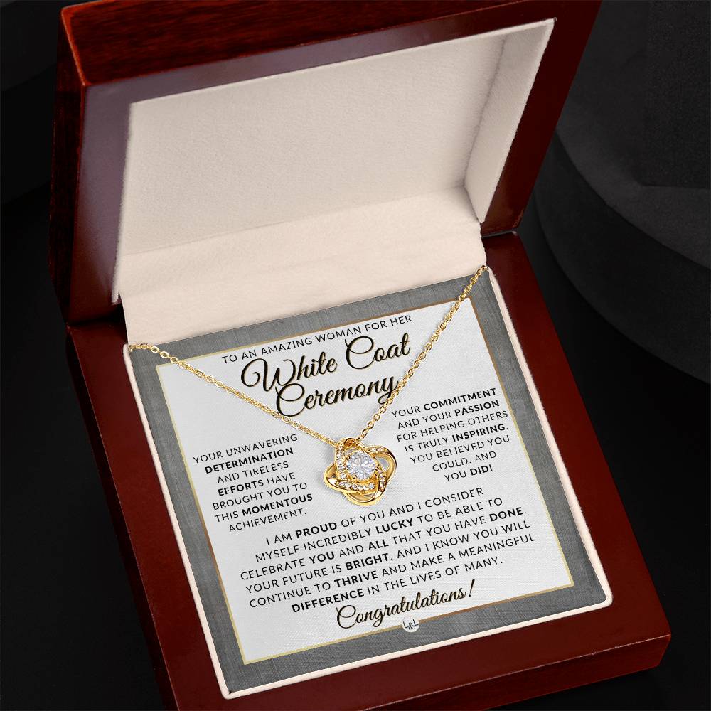 White Coat Ceremony Necklace for the Aspiring Medical Professional - Graduation Gift Idea For Her - Future Doctor - Liliana and Liam