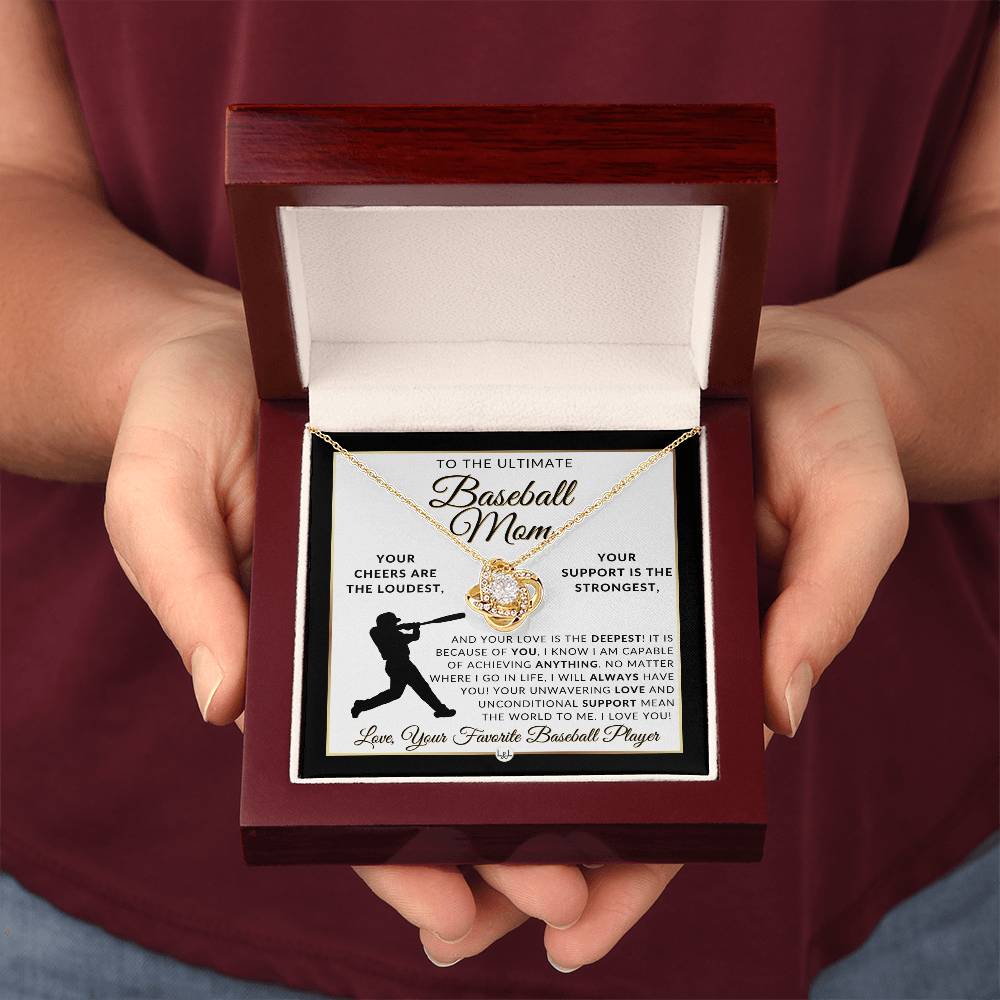 Baseball Mom Gift - Great For Mother's Day, Christmas, Her Birthday, Or As An End of Season Gift - Beautiful Women's Pendant Necklace + Heartfelt Message - Liliana and Liam