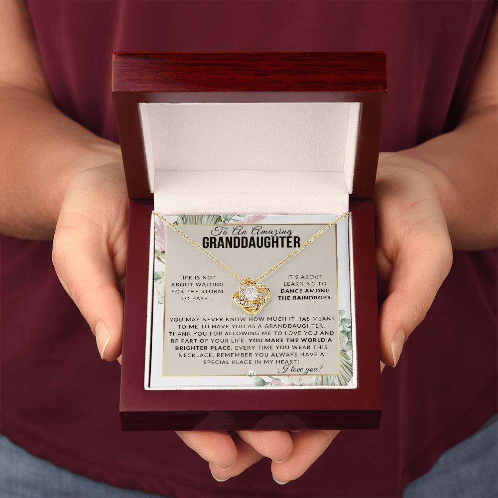 Granddaughter Gift - Dance In The Rain - Meaningful Granddaughter Gift For Her Birthday, Christmas or For Graduation