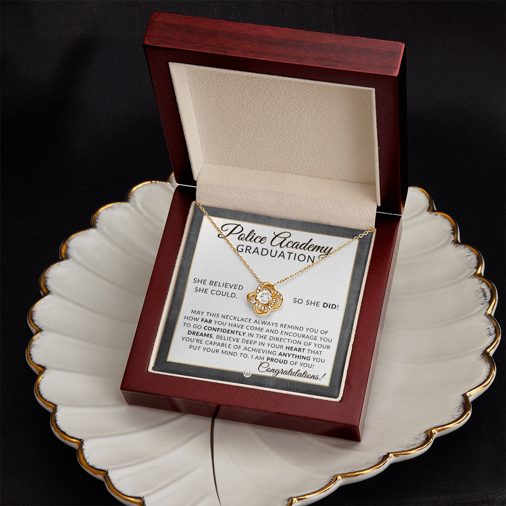 A - Police Academy Graduation Gifts From Her, New Female Police Officer, Law Enforcement Officer Gifts, - Meaningful Milestone Necklace - 2025 Graduation Gift For Her - Liliana and Liam
