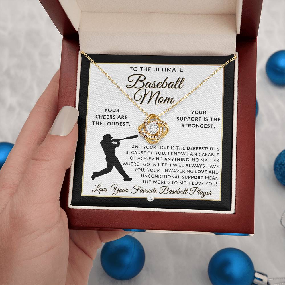 Baseball Mom Gift - Great For Mother's Day, Christmas, Her Birthday, Or As An End of Season Gift - Beautiful Women's Pendant Necklace + Heartfelt Message - Liliana and Liam