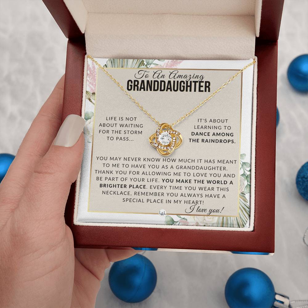 Granddaughter Gift - Dance In The Rain - Meaningful Granddaughter Gift For Her Birthday, Christmas or For Graduation