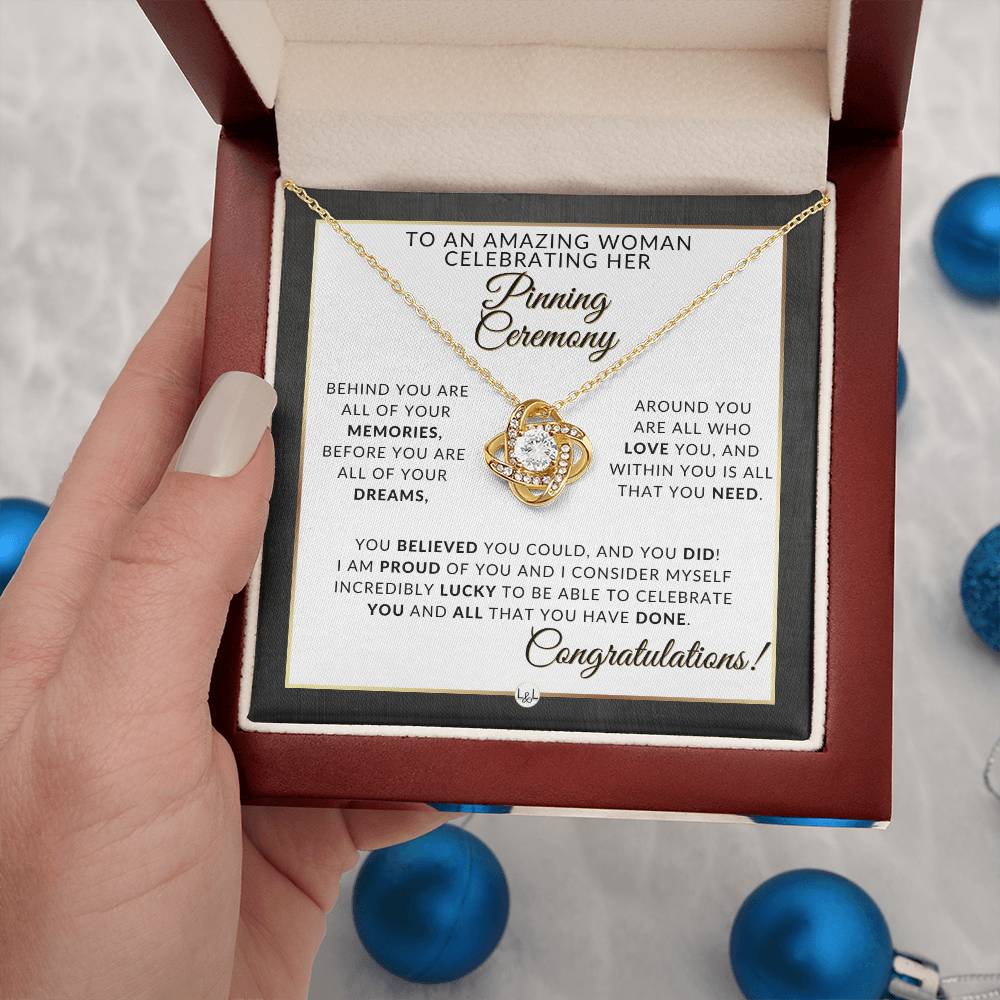 Pinning Ceremony Gift, Nurse Graduation Gift for Her, Nursing School Graduation Gift - 2024 Graduation Gift Idea For Her - Pendant Necklace + Graduation Message - Liliana and Liam