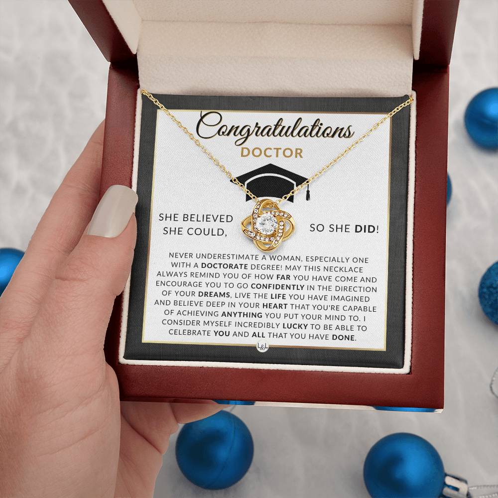 PHD Graduation Gift For Her - Pendant Necklace - Graduation Gift Idea For Her