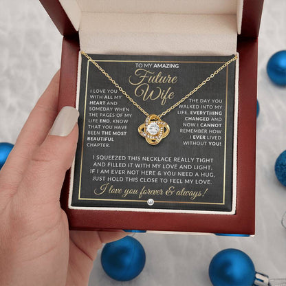 Best Gift For Future Wife - Pendant Necklace - Sentimental and Romantic Christmas Gift, Valentine's Day, Birthday or Anniversary Present - Liliana and Liam