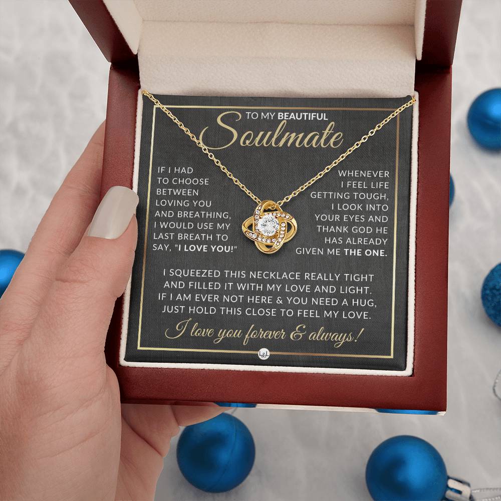 Romantic Gift For Her - Beautiful Women's Pendant + Sentimental Keepsake Message For Your Soulmate - Perfect Christmas Gift, Valentine's Day, Birthday or Anniversary Present