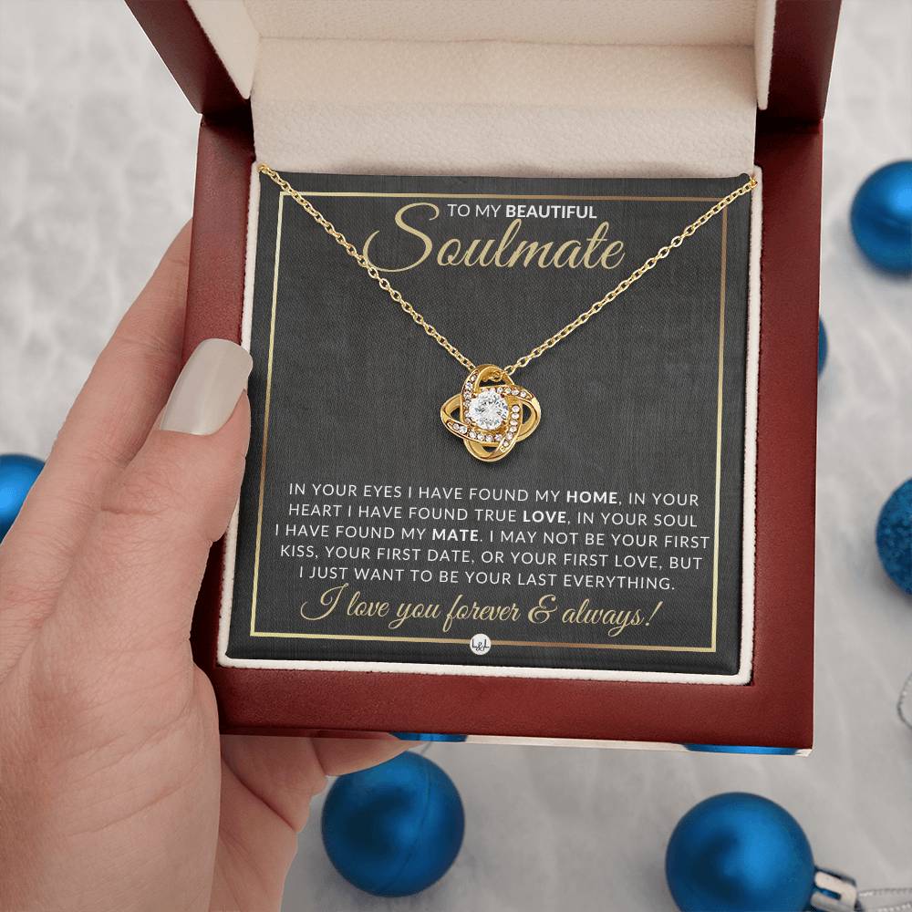 Unique Gift For Soulmate - Pendant Necklace - Sentimental and Romantic Christmas Gift, Valentine's Day, Birthday or Anniversary Present