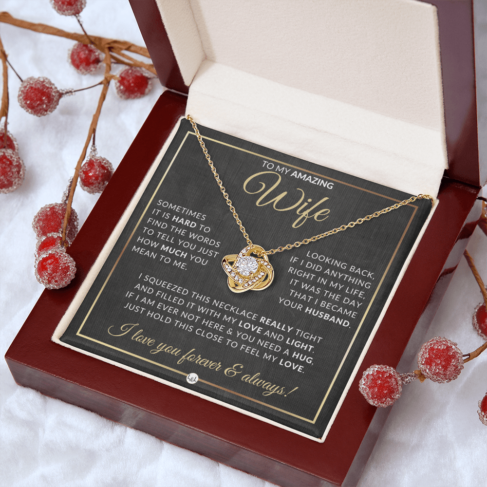 Surprise Gift For Wife - Pendant Necklace - Sentimental and Romantic Christmas Gift, Valentine's Day, Birthday or Anniversary Present