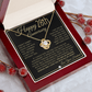 28th Anniversary Gift For Wife - Beautiful Women's Pendant Necklace + Heartfelt Anniversary Message - Liliana and Liam