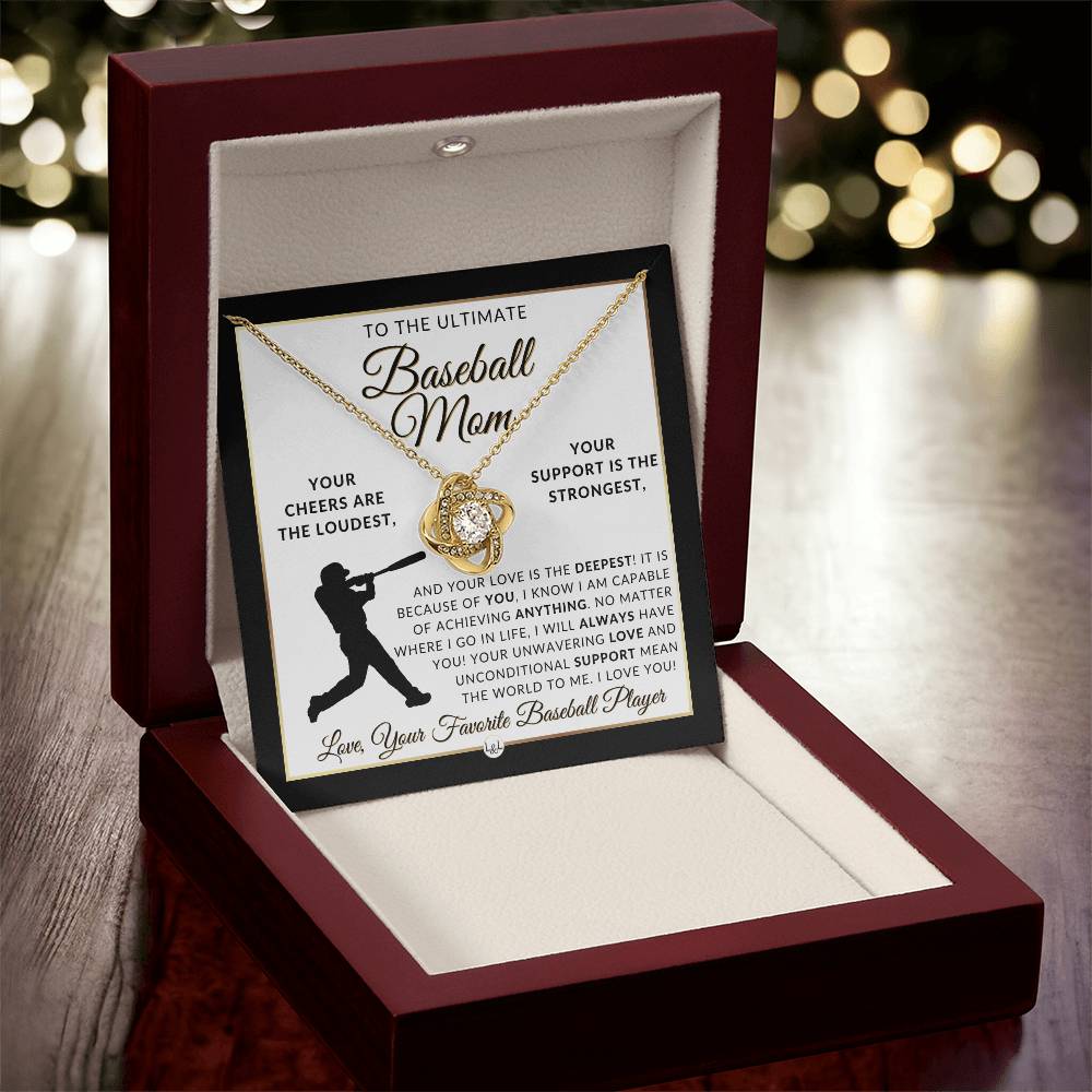 Baseball Mom Gift - Great For Mother's Day, Christmas, Her Birthday, Or As An End of Season Gift - Beautiful Women's Pendant Necklace + Heartfelt Message - Liliana and Liam