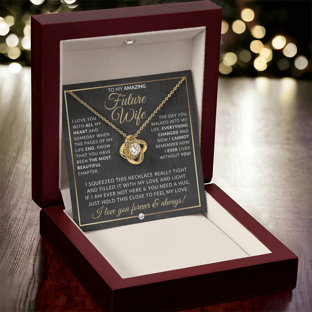 Best Gift For Future Wife - Pendant Necklace - Sentimental and Romantic Christmas Gift, Valentine's Day, Birthday or Anniversary Present