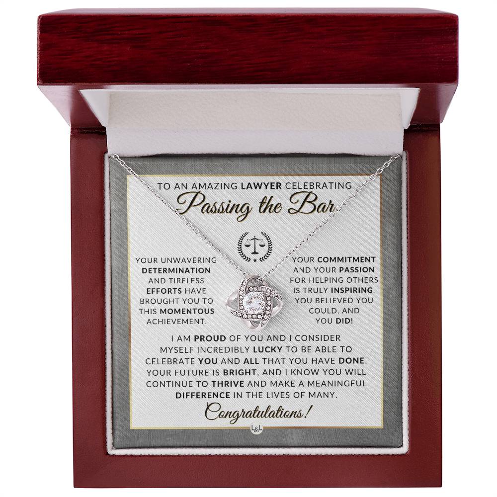 Passing The Bar - Congratulations Gift For New Lawyer, Lawyer Graduation - Law School Graduation Gift Idea For Her - Liliana and Liam