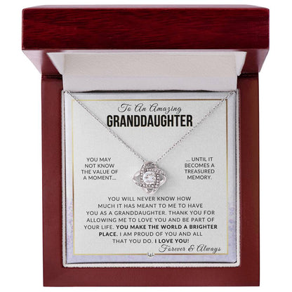 Granddaughter Gift - Proud Of You - Meaningful Granddaughter Gift For Her Birthday, Christmas or For Graduation - Liliana and Liam