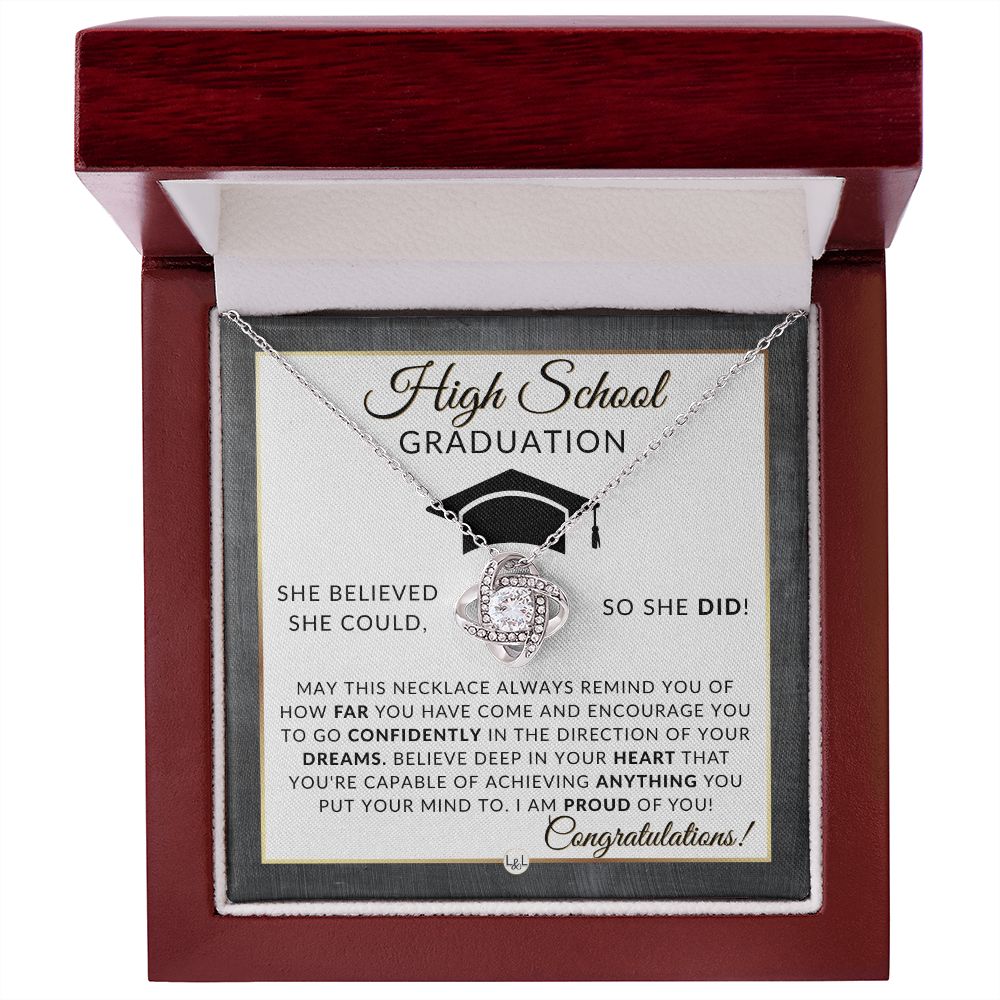 High School Graduation Gift For Her - Meaningful Milestone Necklace - 2024 Graduation Gift For Her