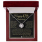 47th Anniversary Gift For Wife - Beautiful Women's Pendant Necklace + Heartfelt Anniversary Message - Liliana and Liam