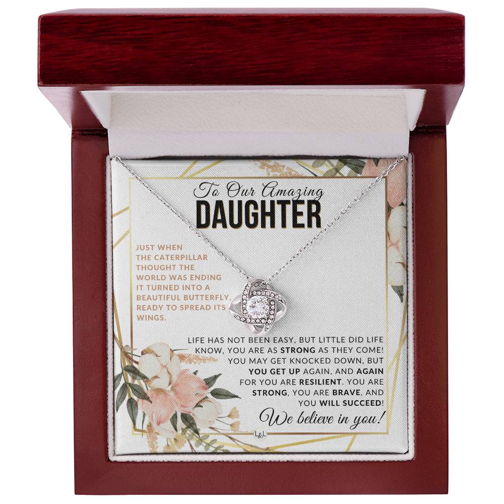 Gift For Our Daughter - Spread Your Wings - Meaningful Gift For Her Birthday, Christmas or For Graduation - Liliana and Liam