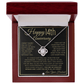 14th Anniversary - Elegant Knot Pendant Necklace with Heartfelt Message - Gift for Wife - Liliana and Liam