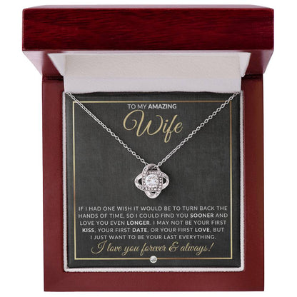 Special Gift For Wife - Pendant Necklace - Sentimental and Romantic Christmas Gift, Valentine's Day, Birthday or Anniversary Present - Liliana and Liam