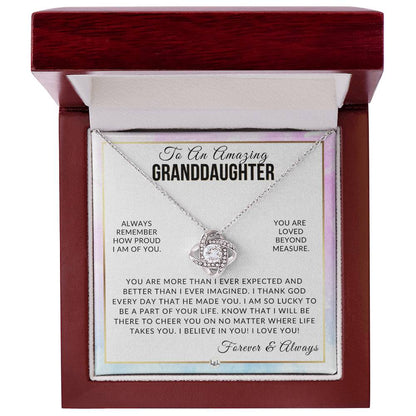 Granddaughter Gift - I Thank God - Meaningful Granddaughter Gift For Her Birthday, Christmas or For Graduation - Liliana and Liam