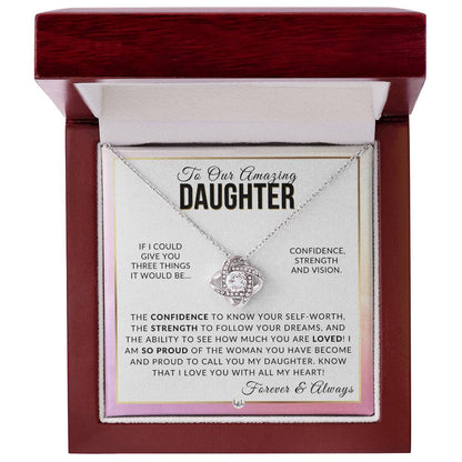 Daughter Gift - Forever and Always - Meaningful Gift For Her Birthday, Christmas or For Graduation - Liliana and Liam