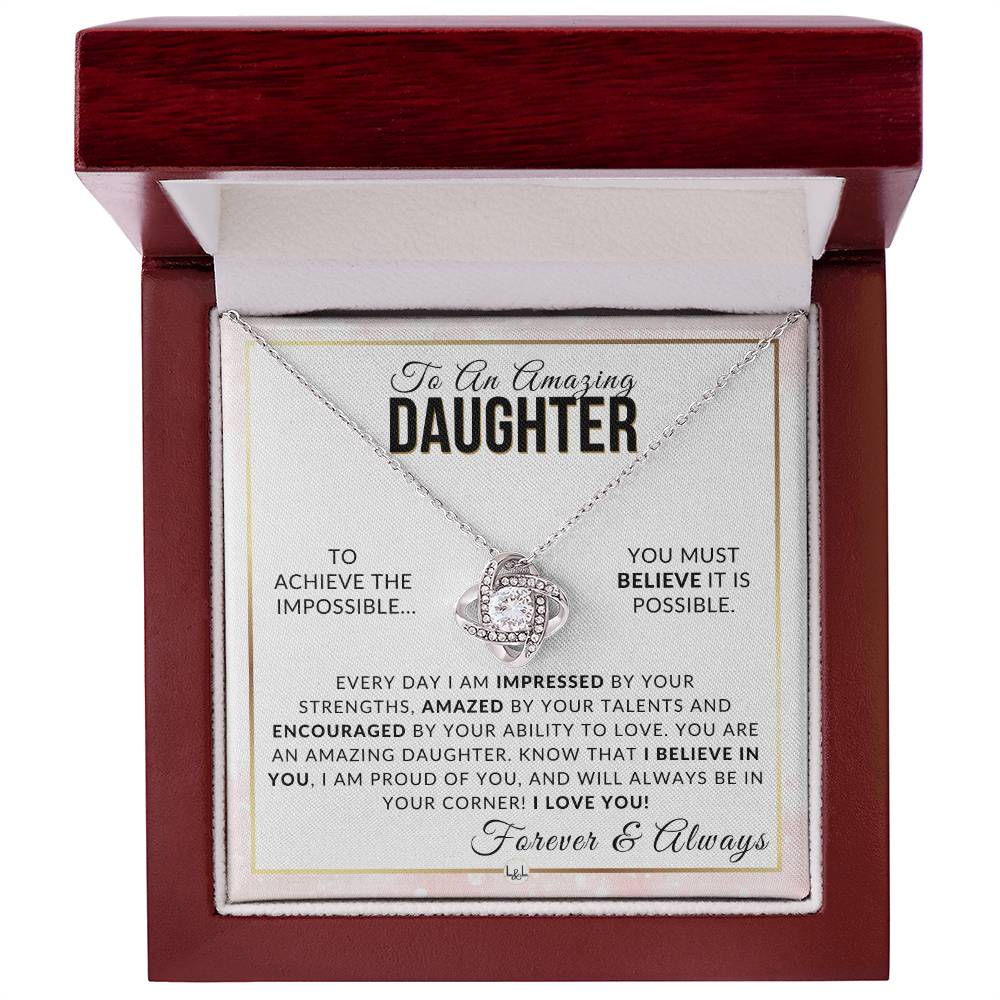 Daughter Gift - I Believe In You - Meaningful Gift For Her Birthday, Christmas or For Graduation - Liliana and Liam