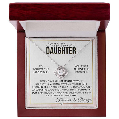 Daughter Gift - I Believe In You - Meaningful Gift For Her Birthday, Christmas or For Graduation - Liliana and Liam