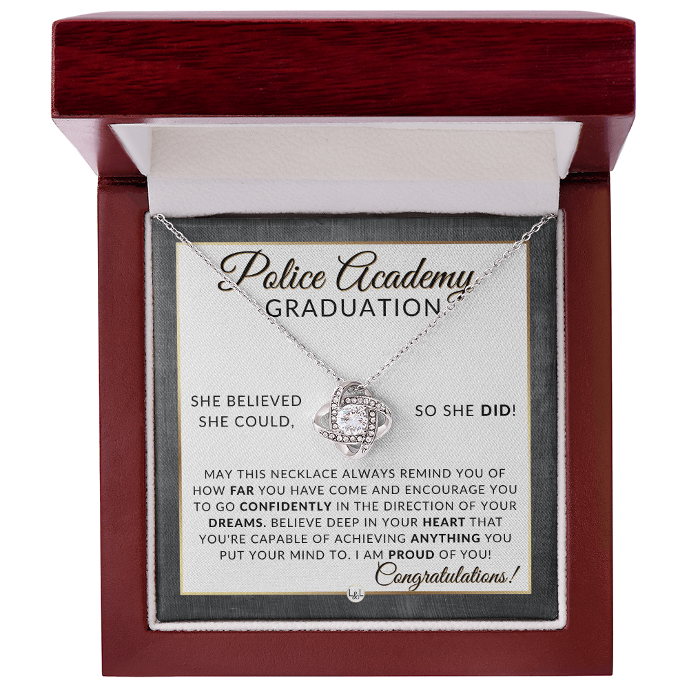A - Police Academy Graduation Gifts From Her, New Female Police Officer, Law Enforcement Officer Gifts, - Meaningful Milestone Necklace - 2025 Graduation Gift For Her - Liliana and Liam