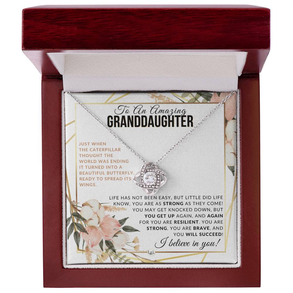 Granddaughter Gift - Spread Your Wings - Meaningful Granddaughter Gift For Her Birthday, Christmas or For Graduation