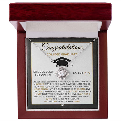 College Graduate Gift For Her - Meaningful Milestone Necklace - College Graduation Gift For Her - Liliana and Liam