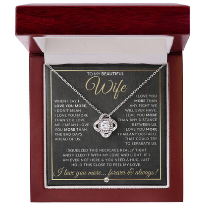 To My Beautiful Wife - Pendant Necklace - Sentimental and Romantic Christmas Gift, Valentine's Day, Birthday or Anniversary Present - Liliana and Liam