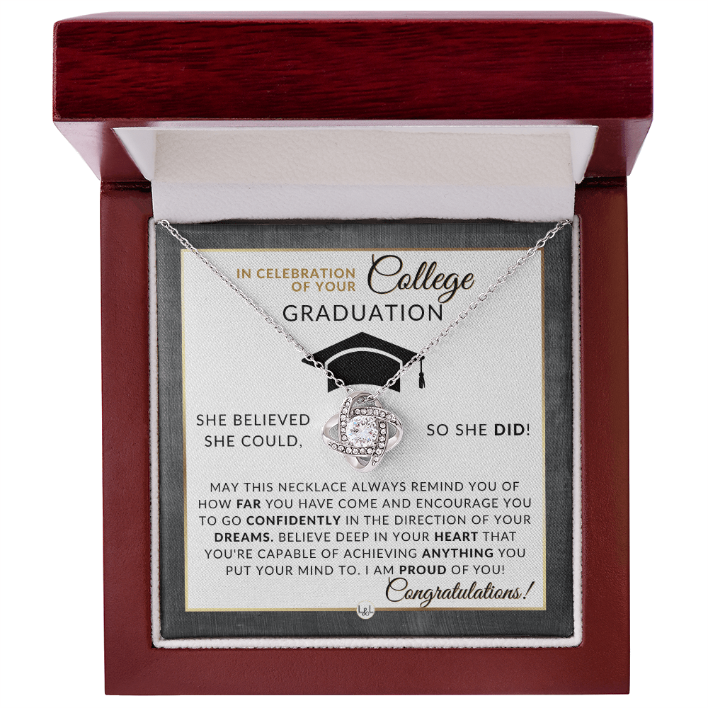 College Graduation Gift For Her - Meaningful Milestone Necklace - Graduation Gift For Her - Liliana and Liam