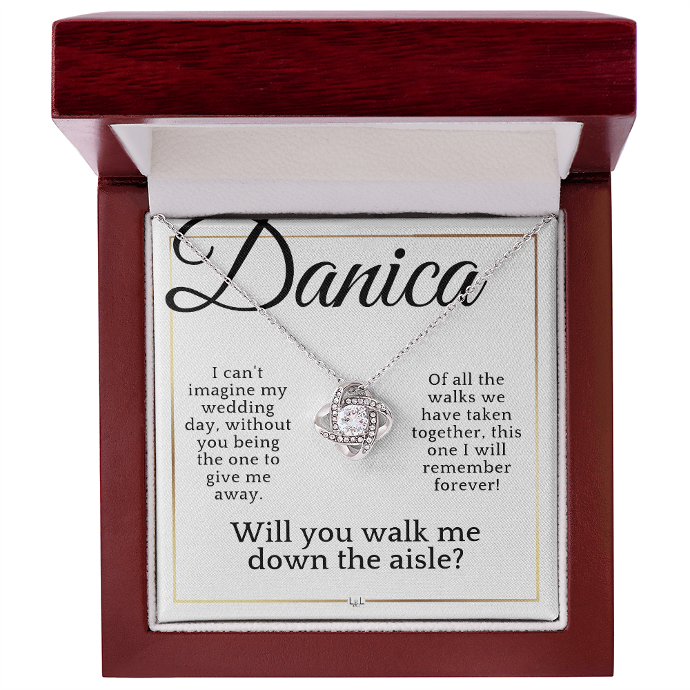 Will You Walk Me Down The Aisle - Give Me Away Proposal - Custom Name - Liliana and Liam