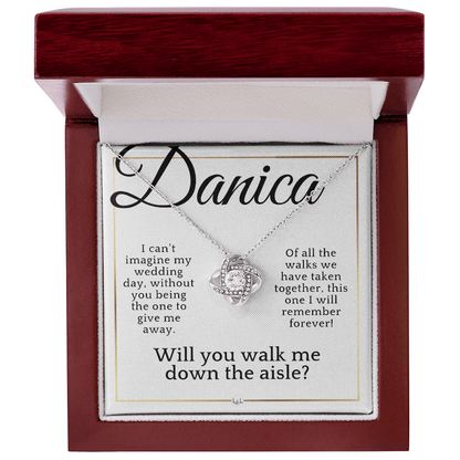 Will You Walk Me Down The Aisle - Give Me Away Proposal - Custom Name - Liliana and Liam
