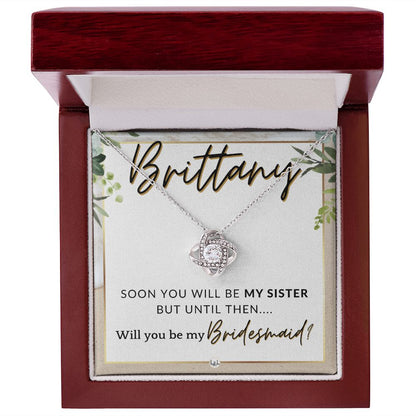 Personalized Bridesmaid Proposal - Special Request for Sister-in-Law - Beach Wedding Theme