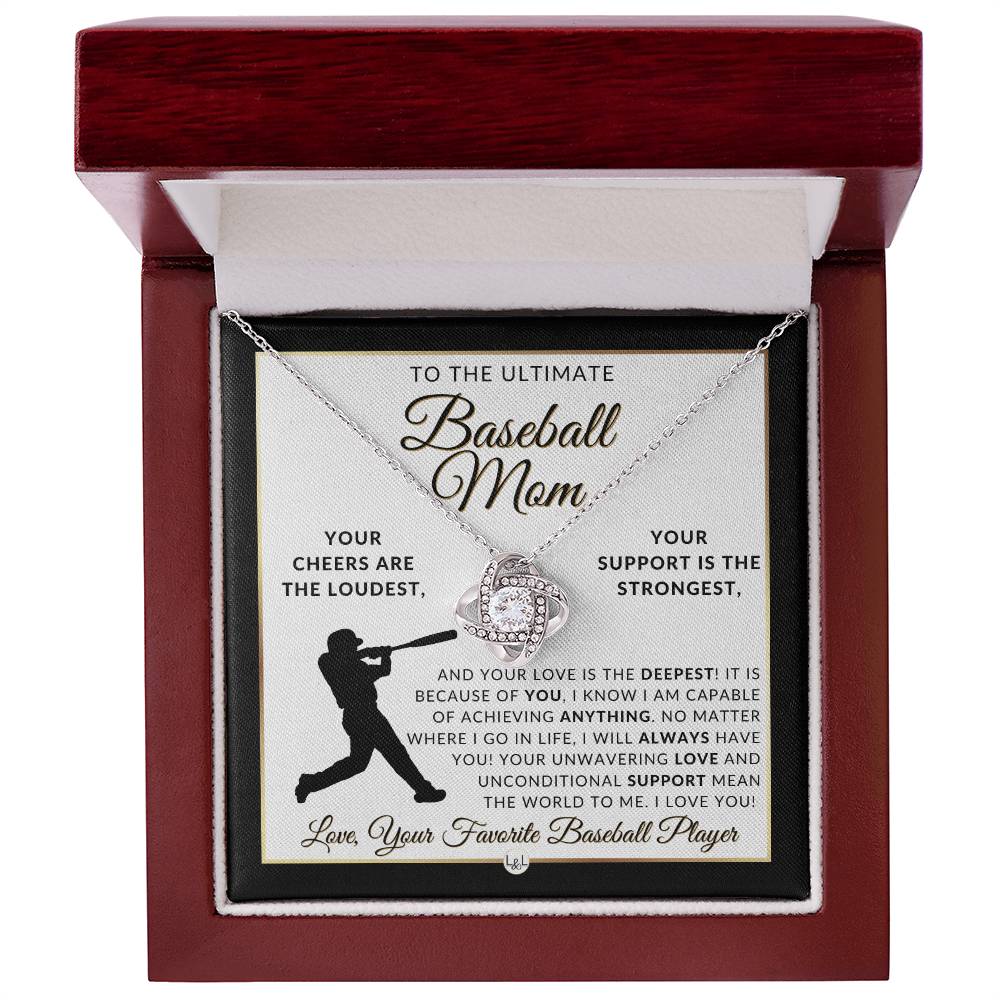 Baseball Mom Gift - Great For Mother's Day, Christmas, Her Birthday, Or As An End of Season Gift - Beautiful Women's Pendant Necklace + Heartfelt Message - Liliana and Liam