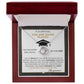 Master's Degree Grad Gift For Her - Beautiful Necklace + Heartfelt Graduation Message - Masters Program Graduation - Liliana and Liam