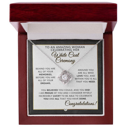 White Coat Ceremony Gifts, Pharmacy School , Nurse, Vet, Dentist, Veterinarian, Physical Therapy Graduation - Pendant Necklace - Graduation Gift Idea For Her - Liliana and Liam