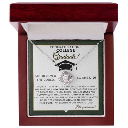 College Grad Gift For Her - Meaningful Milestone Necklace - College Graduation Gift For A Girl - Liliana and Liam