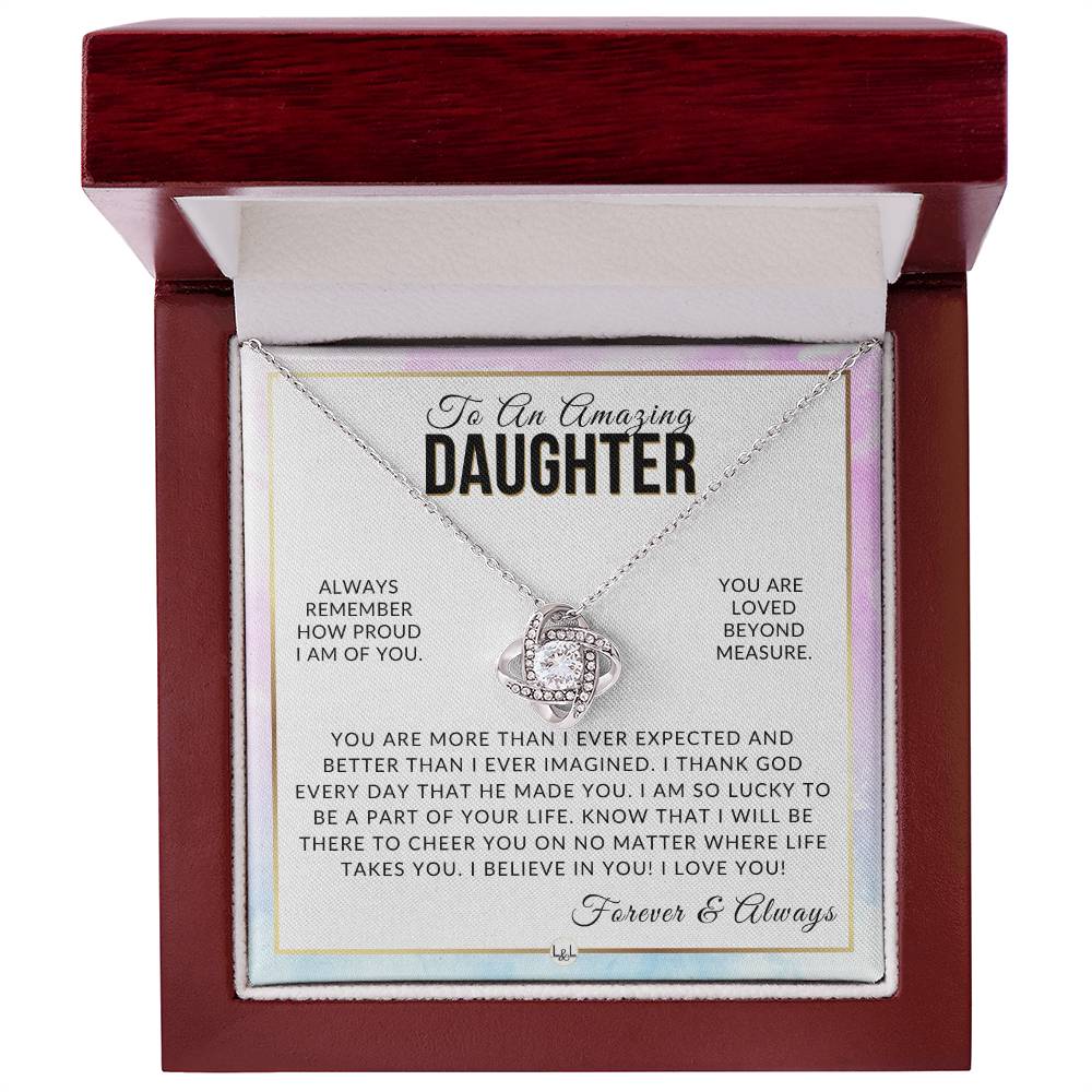 Daughter Gift - I Thank God - Meaningful Gift For Her Birthday, Christmas or For Graduation - Liliana and Liam