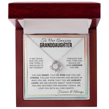 Gift For Our Granddaughter - With All My Heart - Meaningful Granddaughter Gift For Her Birthday, Christmas or For Graduation - Liliana and Liam