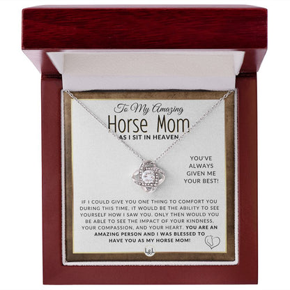 You Gave Your Best - For Grieving Horse Mom - Horse Memorial Gift, Horse Loss Keepsake, Horse in Heaven - Condolence And Comfort Sympathy Gift - Horse Mom Keepsake Necklace - Liliana and Liam