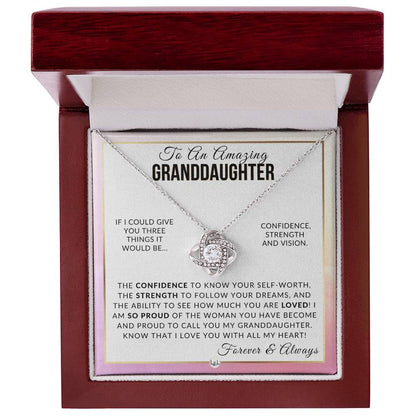 Granddaughter Gift - Forever and Always - Meaningful Granddaughter Gift For Her Birthday, Christmas or For Graduation - Liliana and Liam