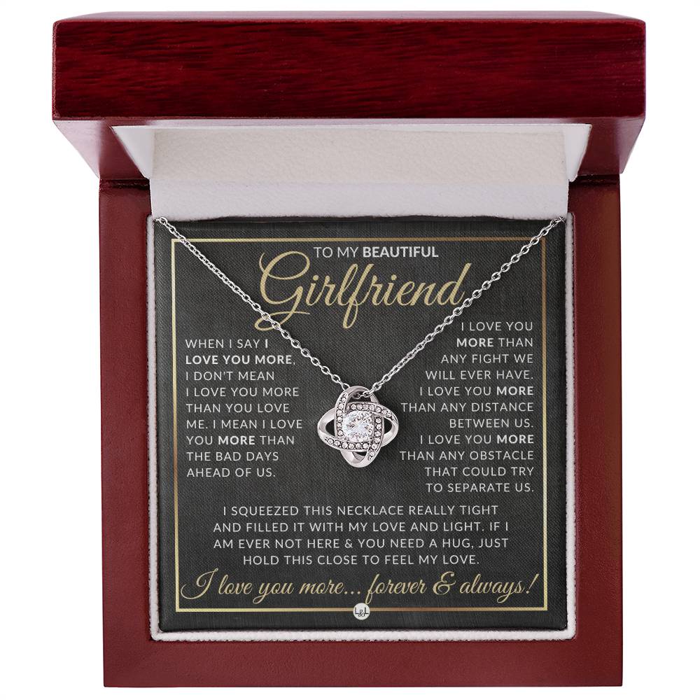 Surprise Gift Idea For Girlfriend - Necklace + Sentimental Message - Romantic Christmas Gift, Valentine's Day, Birthday or Anniversary Present - Liliana and Liam