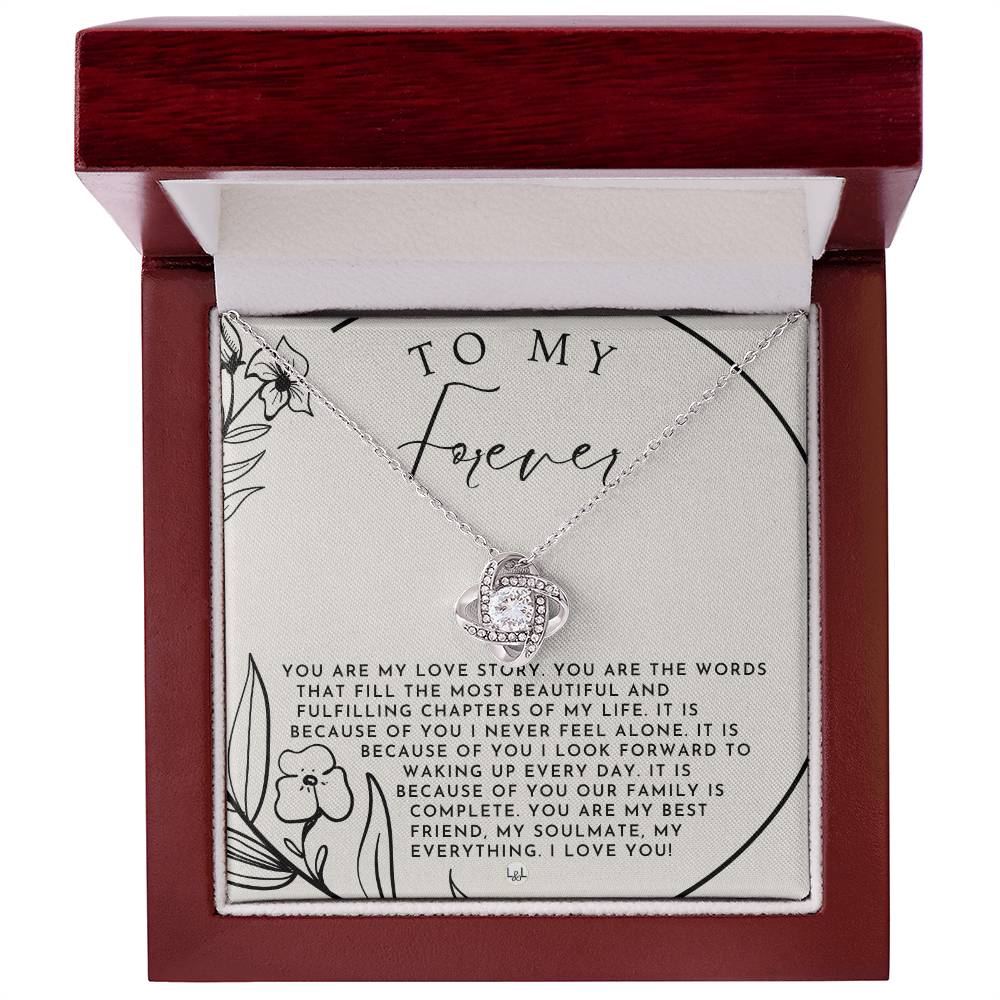 Romantic Gift For Her - My Forever - Beautiful Women's Pendant + Heartfelt Message - Perfect Christmas Gift, Valentine's Day, Birthday or Anniversary Present