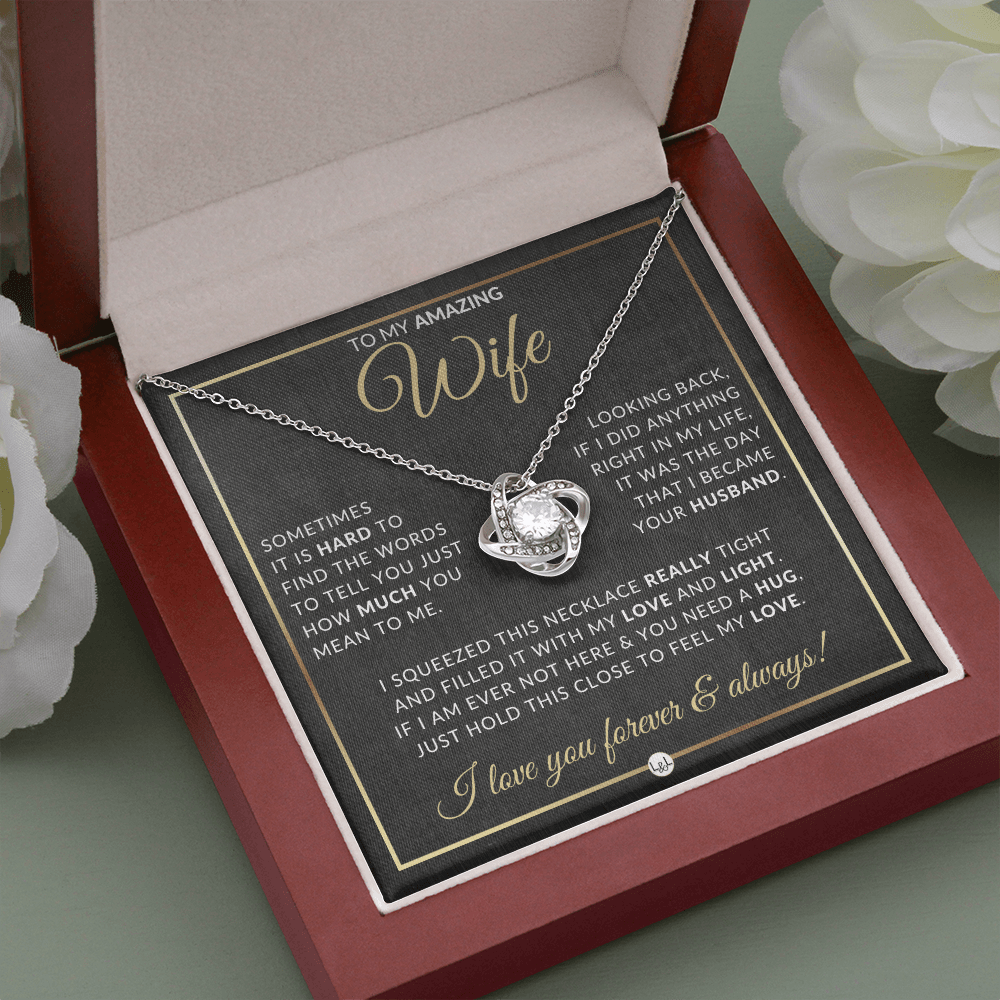 Surprise Gift For Wife - Pendant Necklace - Sentimental and Romantic Christmas Gift, Valentine's Day, Birthday or Anniversary Present