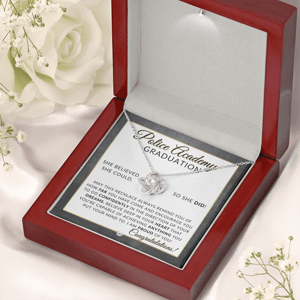 A - Police Academy Graduation Gifts From Her, New Female Police Officer, Law Enforcement Officer Gifts, - Meaningful Milestone Necklace - 2025 Graduation Gift For Her - Liliana and Liam
