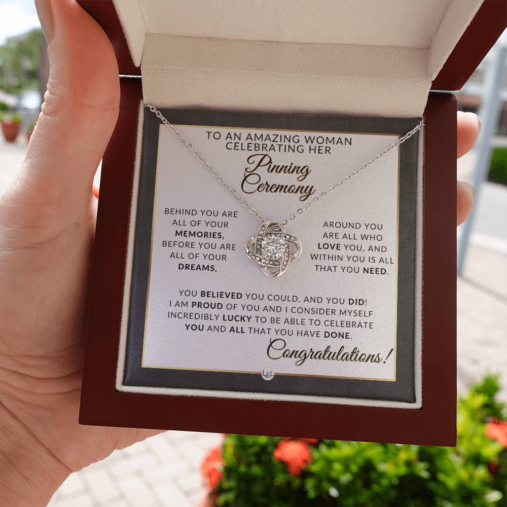 Pinning Ceremony Gift, Nurse Graduation Gift for Her, Nursing School Graduation Gift - 2024 Graduation Gift Idea For Her - Pendant Necklace + Graduation Message - Liliana and Liam