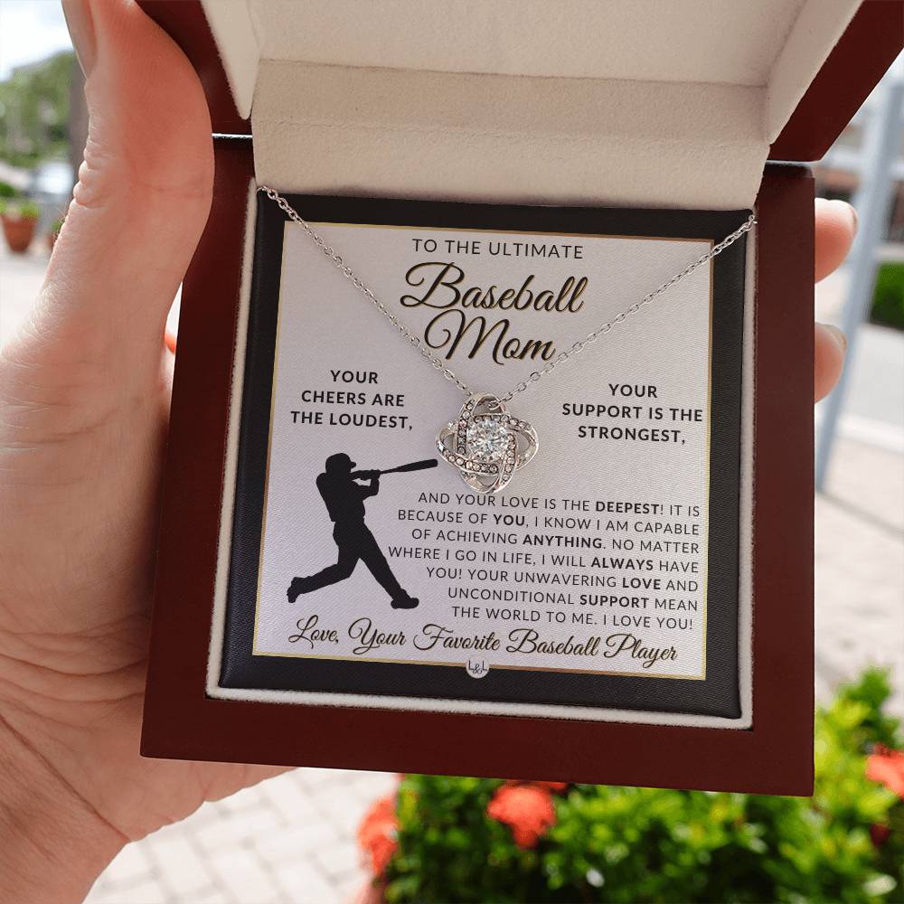 Baseball Mom Gift - Great For Mother's Day, Christmas, Her Birthday, Or As An End of Season Gift - Beautiful Women's Pendant Necklace + Heartfelt Message - Liliana and Liam
